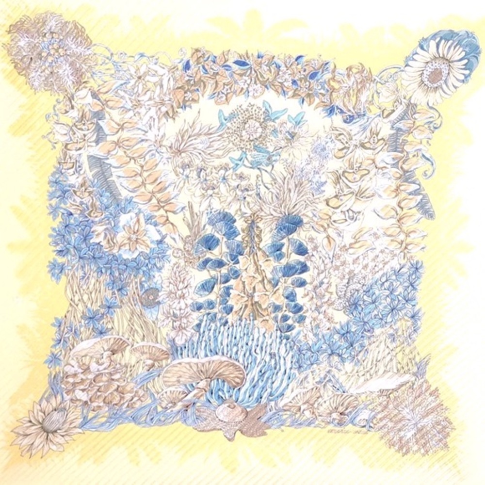 RARE No Callouts Boxed Plisse Scarf L’ile Deserte Hermes